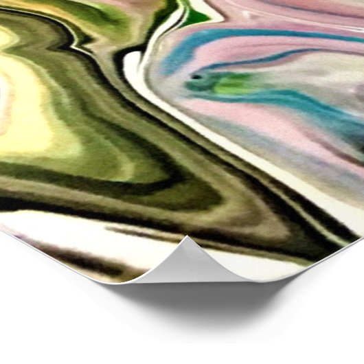 Abstrakte Farbstudie 178, Poster (Ecke)