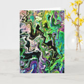 Abstrakte Farbstudie 179, Karte (Gelbe Blume)