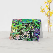 Abstrakte Farbstudie 179, Karte (Gelbe Blume)