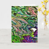 Abstrakte Farbstudie 184, Karte (Gelbe Blume)