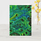 Abstrakte Farbstudie 186, Karte (Gelbe Blume)