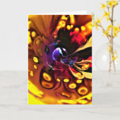 Abstrakte Farbstudie 193, Karte (Gelbe Blume)