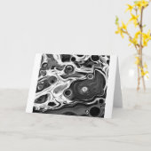 Abstrakte Farbstudie 196 / Noir, Karte (Gelbe Blume)