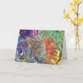 Abstrakte Farbstudie 1, Karte (Gelbe Blume)