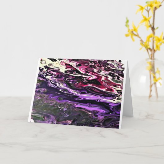 Abstrakte Farbstudie 201, Karte (Gelbe Blume)