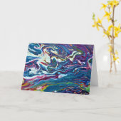 Abstrakte Farbstudie 206, Karte (Gelbe Blume)