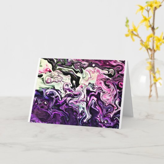 Abstrakte Farbstudie 218, Karte (Gelbe Blume)