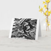 Abstrakte Farbstudie 21 / Noir, Karte (Gelbe Blume)