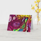 Abstrakte Farbstudie 220, Karte (Gelbe Blume)