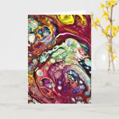 Abstrakte Farbstudie 230, Karte (Gelbe Blume)