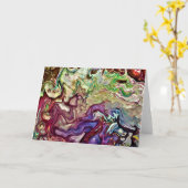 Abstrakte Farbstudie 233, Karte (Gelbe Blume)