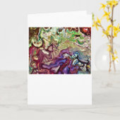 Abstrakte Farbstudie 233, Karte (Gelbe Blume)