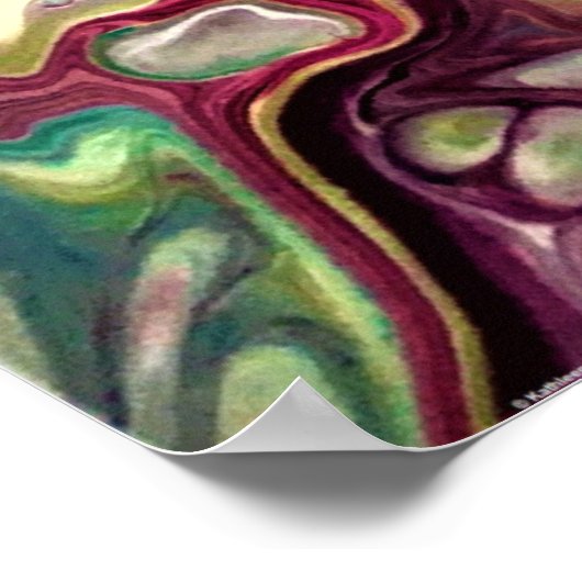 Abstrakte Farbstudie 233, Poster (Ecke)