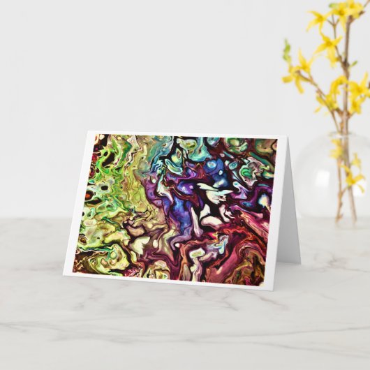 Abstrakte Farbstudie 235, Karte (Gelbe Blume)