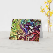 Abstrakte Farbstudie 235, Karte (Gelbe Blume)