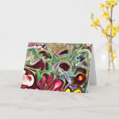 Abstrakte Farbstudie 237, Karte (Gelbe Blume)