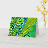 Abstrakte Farbstudie 244, Karte (Gelbe Blume)