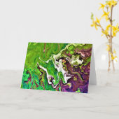 Abstrakte Farbstudie 245, Karte (Gelbe Blume)