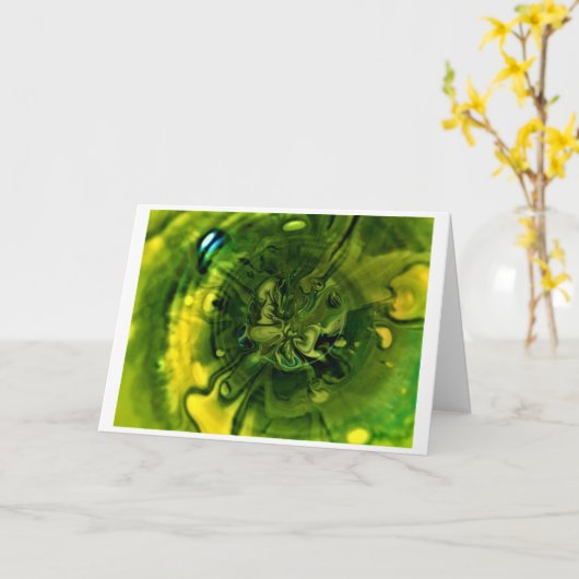 Abstrakte Farbstudie 249, Karte (Gelbe Blume)