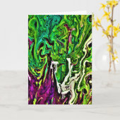 Abstrakte Farbstudie 257, Karte (Gelbe Blume)