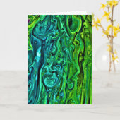 Abstrakte Farbstudie 258, Karte (Gelbe Blume)