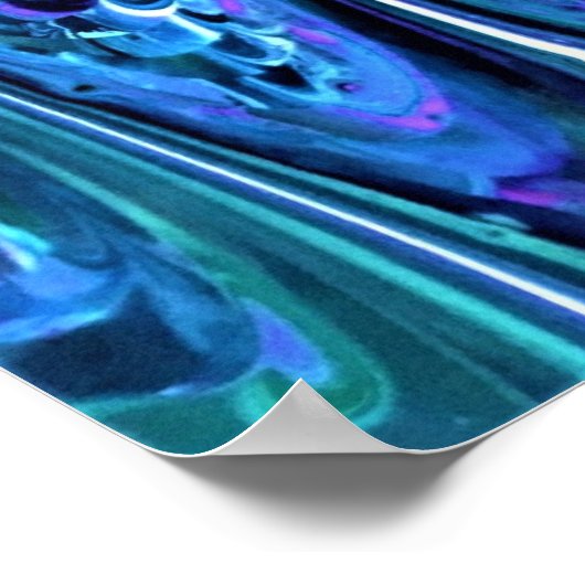 Abstrakte Farbstudie 278, Poster (Ecke)