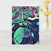 Abstrakte Farbstudie 279, Karte (Gelbe Blume)