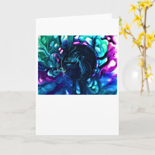 Abstrakte Farbstudie 287, Karte (Gelbe Blume)