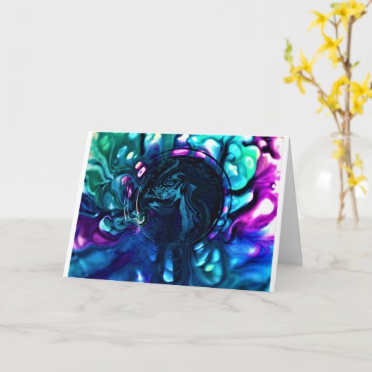 Abstrakte Farbstudie 287, Karte (Gelbe Blume)