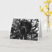 Abstrakte Farbstudie 287/Noir, Karte (Gelbe Blume)