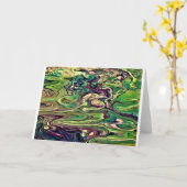 Abstrakte Farbstudie 299, Karte (Gelbe Blume)