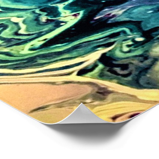 Abstrakte Farbstudie 303, Poster (Ecke)