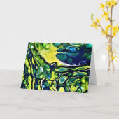 Abstrakte Farbstudie 304, Karte (Gelbe Blume)