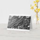 Abstrakte Farbstudie 305 / Noir, Karte (Gelbe Blume)