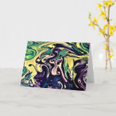 Abstrakte Farbstudie 308, Karte (Gelbe Blume)