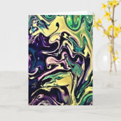 Abstrakte Farbstudie 308, Karte (Gelbe Blume)