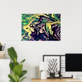 Abstrakte Farbstudie 308, Poster (Heimbüro)