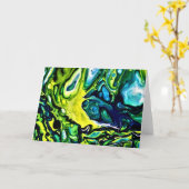 Abstrakte Farbstudie 313, Karte (Gelbe Blume)