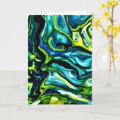 Abstrakte Farbstudie 315, Karte (Gelbe Blume)