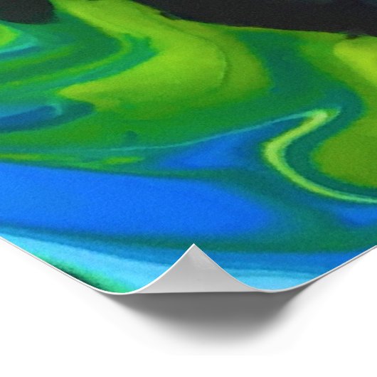 Abstrakte Farbstudie 317, Poster (Ecke)