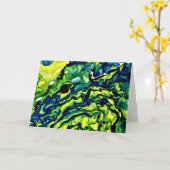 Abstrakte Farbstudie 318, Karte (Gelbe Blume)