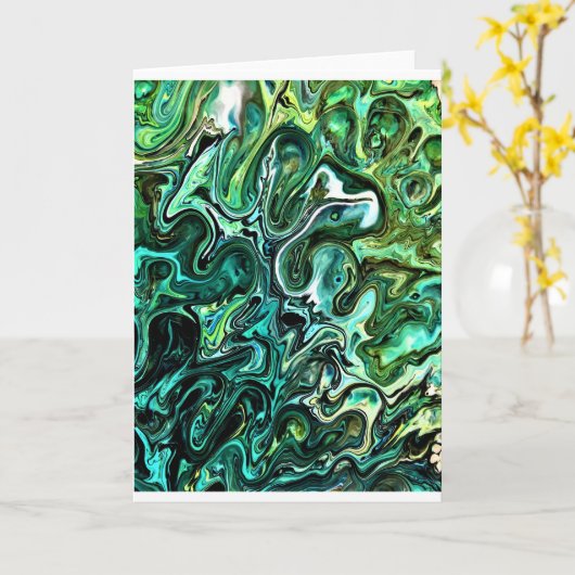 Abstrakte Farbstudie 327, Karte (Gelbe Blume)