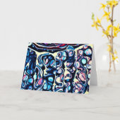 Abstrakte Farbstudie 334, Karte (Gelbe Blume)