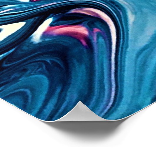 Abstrakte Farbstudie 334, Poster (Ecke)