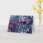 Abstrakte Farbstudie 336, Karte (Gelbe Blume)