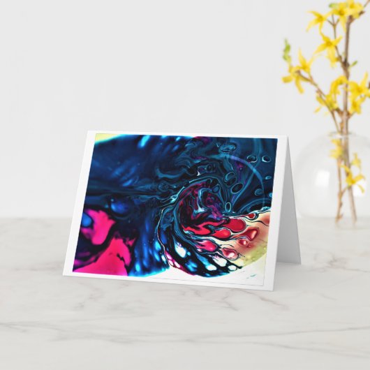 Abstrakte Farbstudie 337, Karte (Gelbe Blume)