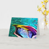 Abstrakte Farbstudie 33, Karte (Gelbe Blume)