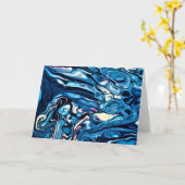 Abstrakte Farbstudie 342, Karte (Gelbe Blume)