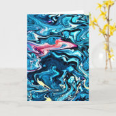 Abstrakte Farbstudie 345, Karte (Gelbe Blume)