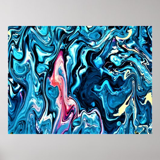 Abstrakte Farbstudie 345, Poster (Vorne)